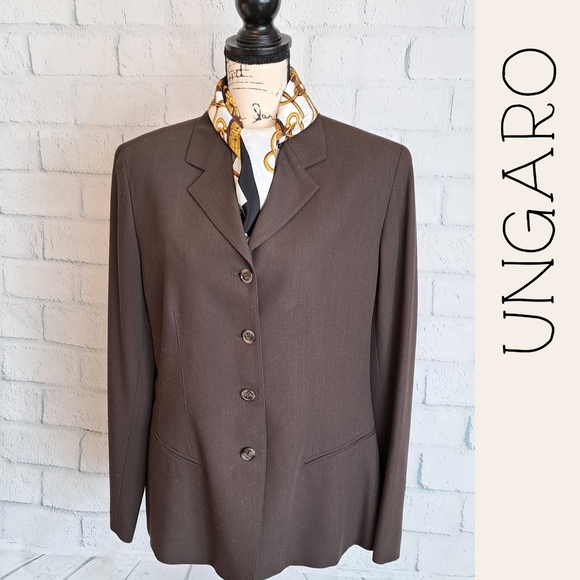 SALE. Emanuel Ungaro lightweight wool blazer - Picture 1 of 13
